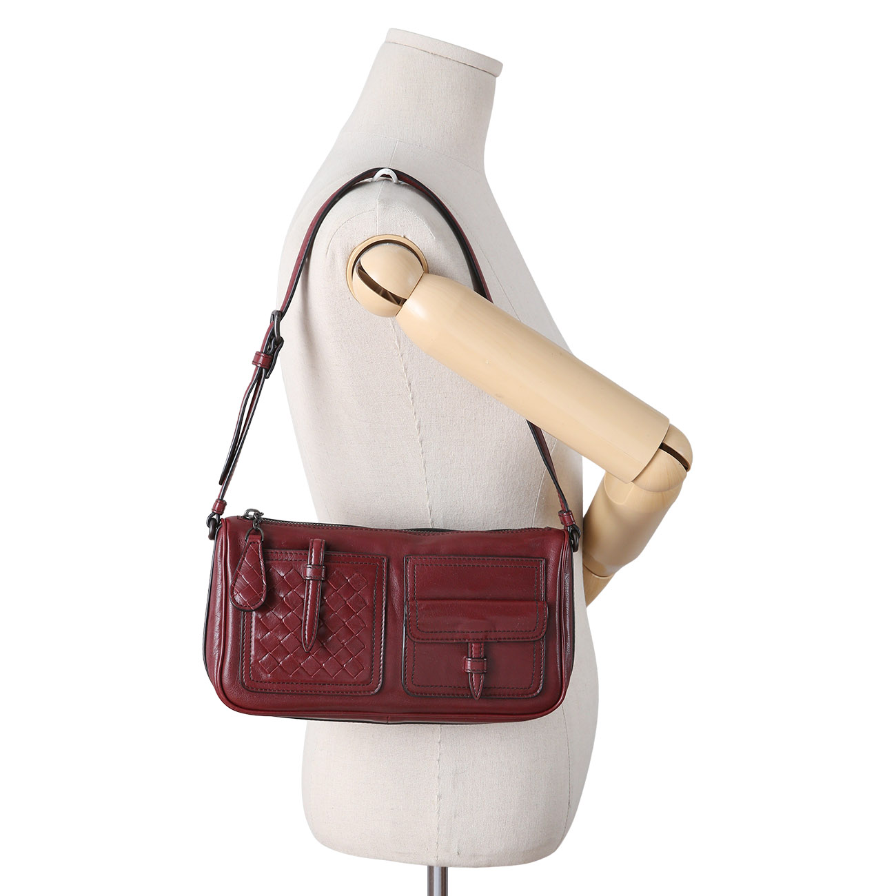BOTTEGA VENETA(USED)보테가베네타 멀티 포켓 레더 숄더백